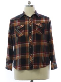 1990's Mens Wrangler Flannel Western Shirt