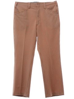 1970's Mens Plaid Leisure Pants