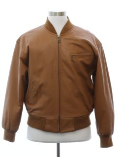 1980's Mens Cafe Racer Style Motorcycle Leather Jacket