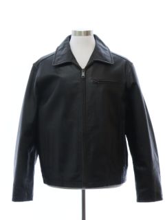 1990's Mens Levis Black Leather Jacket