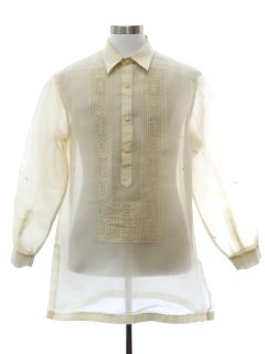 1990's Mens Sheer Tunic Shirt