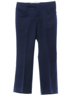 1970's Mens Dark Blue Flared Mod Leisure Pants