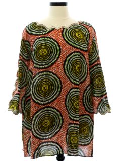 1970's Womens Hippie Style Tunic Shirt