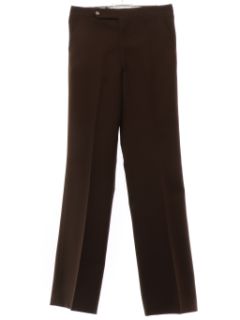 1970's Mens Dark Brown Flared Disco Pants