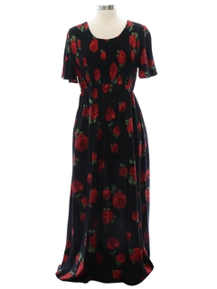 1990's Womens Rayon Maxi Dress