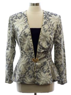 1980's Womens Nicole Paris Cocktail Shirt Jacket