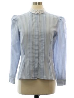 1980's Womens Huk-A-Poo Prairie Style Secretary Shirt