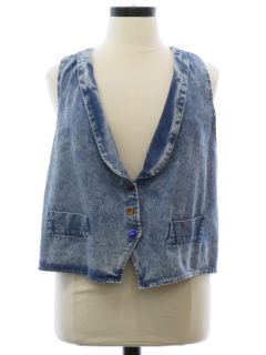 1980's Womens Denim Vest