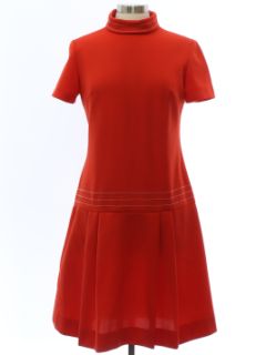 1960's Womens Bleeker Street Mod A-Line Knit Dress