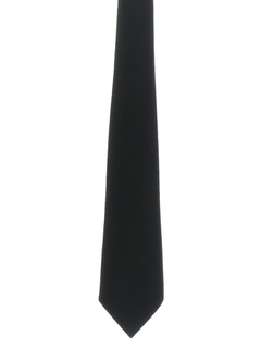 1970's Mens Black Wide Necktie