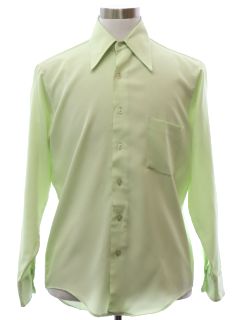 1970's Mens Solid Disco Shirt