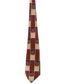 1950's Mens Wide Abstract Geometric Wide Swing Necktie