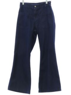 1970's Unisex Seafarer Navy Issue Bellbottom Jeans Pants