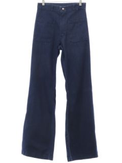 1970's Unisex Seafarer Navy Issue Bellbottom Jeans Pants