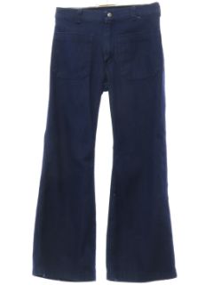 1970's Unisex Seafarer Navy Issue Bellbottom Jeans Pants