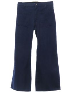 1970's Unisex Seafarer Navy Issue Bellbottom Jeans Pants