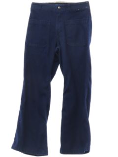 1970's Unisex Seafarer Navy Issue Bellbottom Jeans Pants