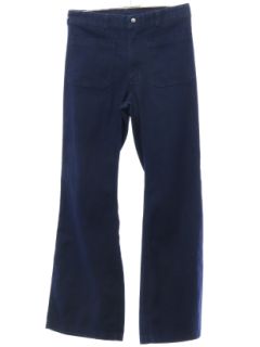 1970's Unisex Seafarer Navy Issue Bellbottom Jeans Pants