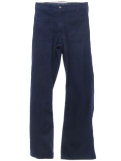 1970's Unisex Seafarer Navy Issue Bellbottom Jeans Pants