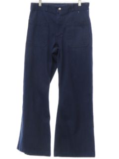 1970's Unisex Seafarer Navy Issue Bellbottom Jeans Pants