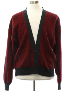 1980's Mens Totally 80s Cardigan Cosby Style Sweater