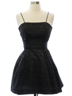 1990's Womens or Girls Black Prom Or Cocktail Mini Dress