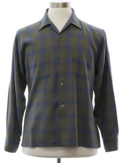 1950's Mens Gabardine Sport Shirt