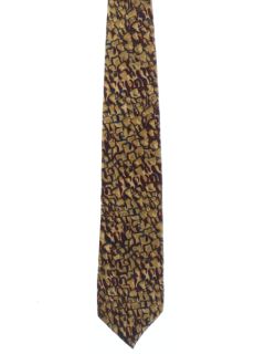 1990's Mens Champagne as Seen Under the Microscope Collectible Art Necktie
