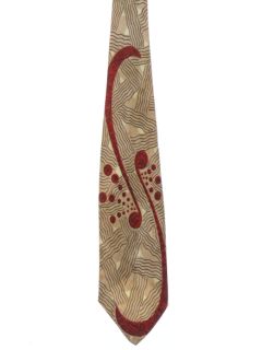 1940's Mens Abstract Wide Swing Necktie