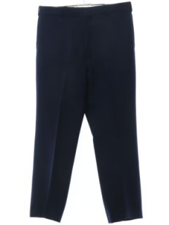 1980's Mens Dark Blue Airfare Military Slacks Pants