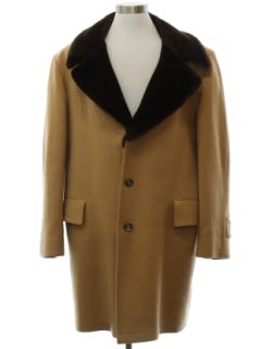 1980's Mens Mod Wool Blend Car Coat Jacket