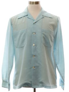 1960's Mens Mod Loop Collar Sport Shirt