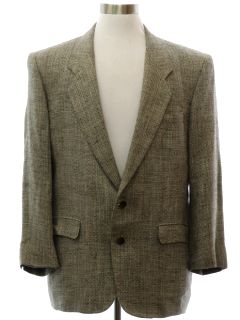 1980's Mens Totally 80s Linen Rayon Blend Blazer Sport Coat Jacket