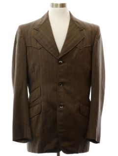 1970's Mens Mod Western Blazer Sport Coat Jacket