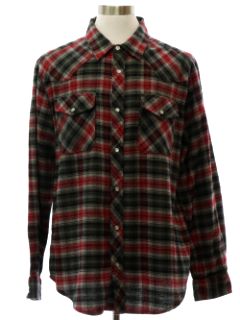 1990's Mens Flannel Western Shirt