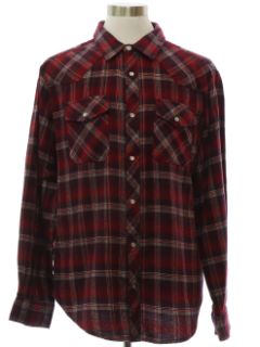 1990's Mens Flannel Western Shirt