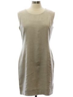 1990's Womens Rayon Linen Sheath Dress