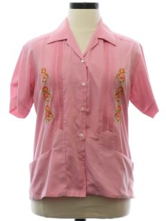 1980's Womens Guayabera Shirt