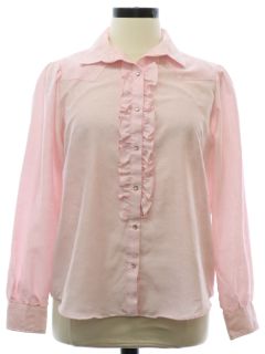 1980's Womens Ruffled Western Shirt