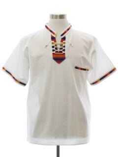 1970's Mens Guatemalan Style Shirt