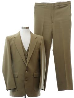 1970's Mens Three Piece Disco Suit