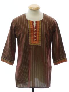 1970's Unisex Dashiki Inspired Tunic Shirt
