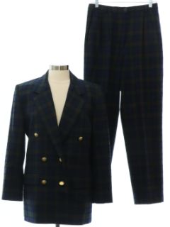 1990's Womens Pendleton Double Breasted Wool Suit