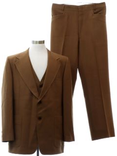 1970's Mens Johnny Carson Three Piece Disco Suit