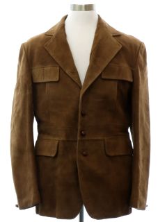 1980's Mens Leather Suede Jacket
