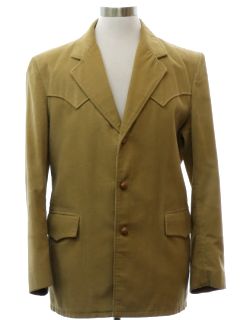1970's Mens Grunge Corduroy Western Blazer Sport Coat Jacket