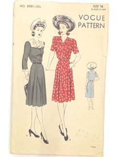 1940's Womens Sewing Pattern