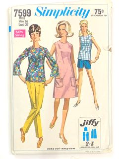 Womens Vintage 60s Pants Patterns at  Vintage Clothing