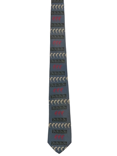 1950's Mens Skinny Rockabilly Silk Necktie