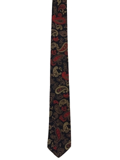 1960's Mens Paisley Skinny Rockabilly Necktie